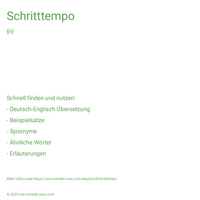 Schritttempo