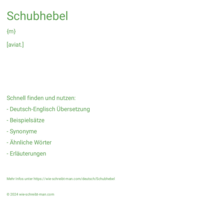 Schubhebel