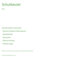 Schuhbeutel