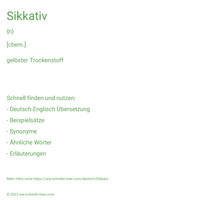 Sikkativ