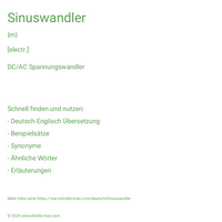 Sinuswandler