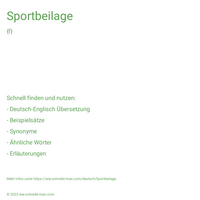 Sportbeilage