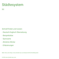 Städtesystem