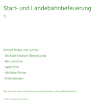 Start- und Landebahnbefeuerung