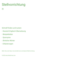 Stellvorrichtung