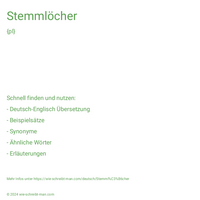 Stemmlöcher