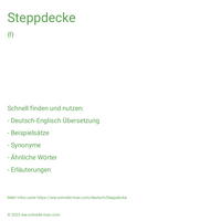 Steppdecke