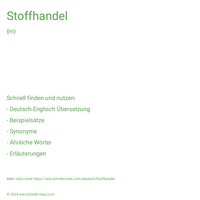 Stoffhandel