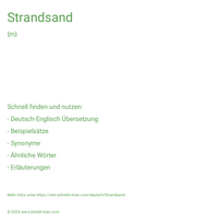 Strandsand