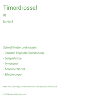 Timordrossel