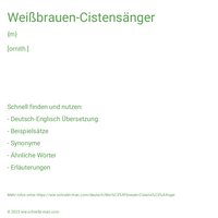 Weißbrauen-Cistensänger