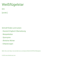 Weißflügelstar