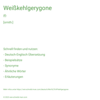 Weißkehlgerygone