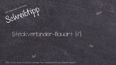 Schreibtipp Steckverbinder-Bauart