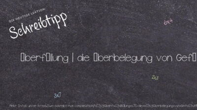 Schreibtipp Überfüllung | die Überbelegung von Gefängnissen