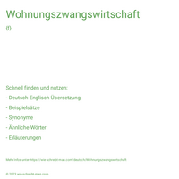 Wohnungszwangswirtschaft