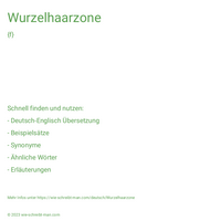 Wurzelhaarzone