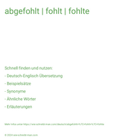 abgefohlt | fohlt | fohlte