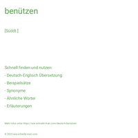 benutzen