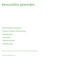 bewusstlos geworden