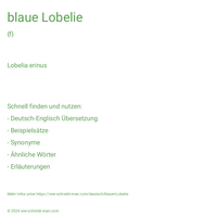 blaue Lobelie