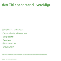 den Eid abnehmend | vereidigt