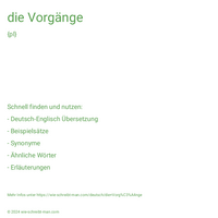 die Vorgänge