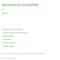 dynamische Instabilität