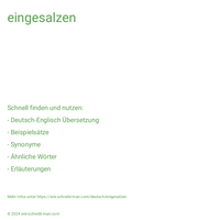 eingesalzen