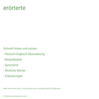 erörterte