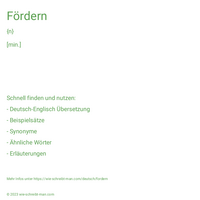 fördern