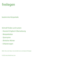 freilegen