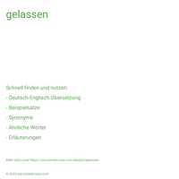 gelassen