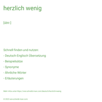 herzlich wenig