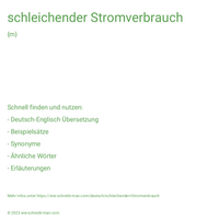 schleichender Stromverbrauch