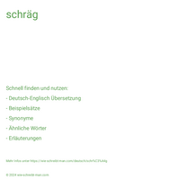 schräg