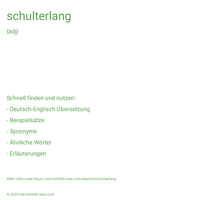 schulterlang