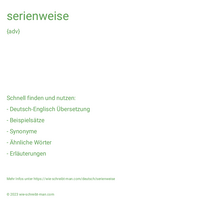 serienweise