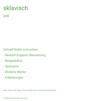 sklavisch