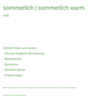 sommerlich | sommerlich warm