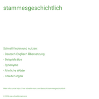 stammesgeschichtlich