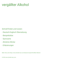 vergällter Alkohol