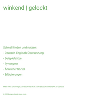 winkend | gelockt