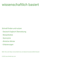 wissenschaftlich basiert