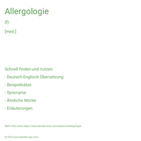 Allergologie