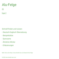 Alu-Felge