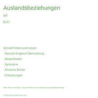 Auslandsbeziehungen