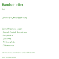 Bandschleifer