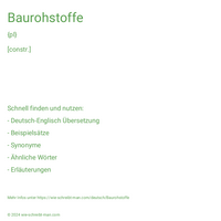 Baurohstoffe