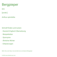 Bergpieper